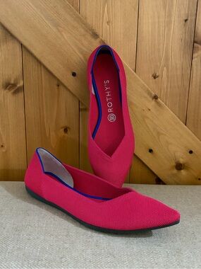 Rothy's The Point Flats in Hot Pink | Size 10W